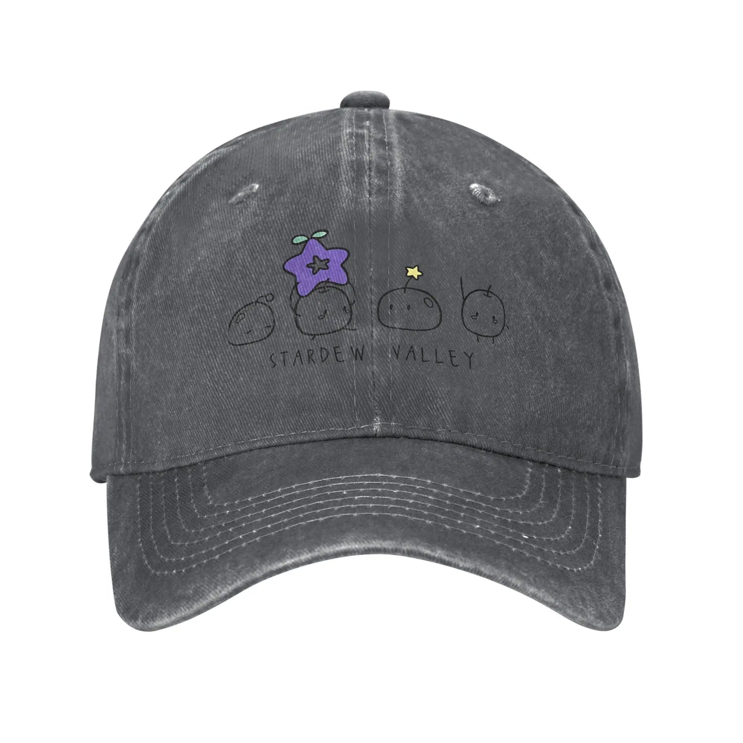 Game Stardew Valley Sun Baseball Cap y2k Funny Unisex-Teens Washed Hip Hop Hats Sun-Proof Design Outdoor Sport Snapback Cap Gift