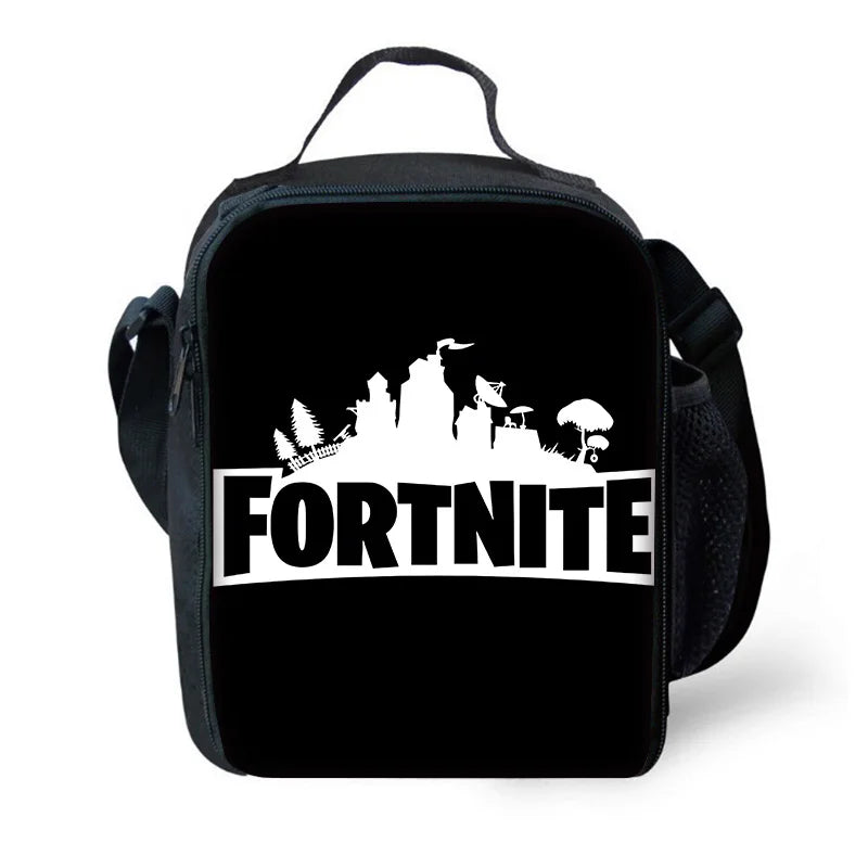 Bolsa térmica infantil FortniteS New Game, aislada y de gran capacidad, para niños y niñas, estudiantes, picnic al aire libre, lonchera refrigerante reutilizable