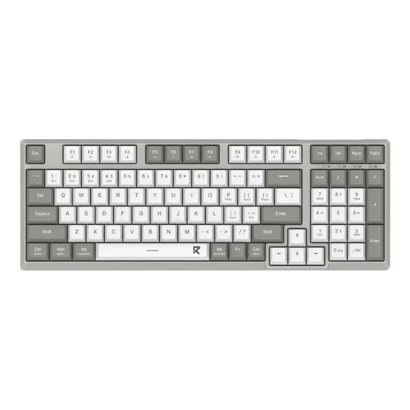 Redragon BK7114 Low-Profile 2.4G BT Wireless Computer 98 Keys Slim Office PC Scissors Mechanism Tactile Quiet Keystroke Keyboard