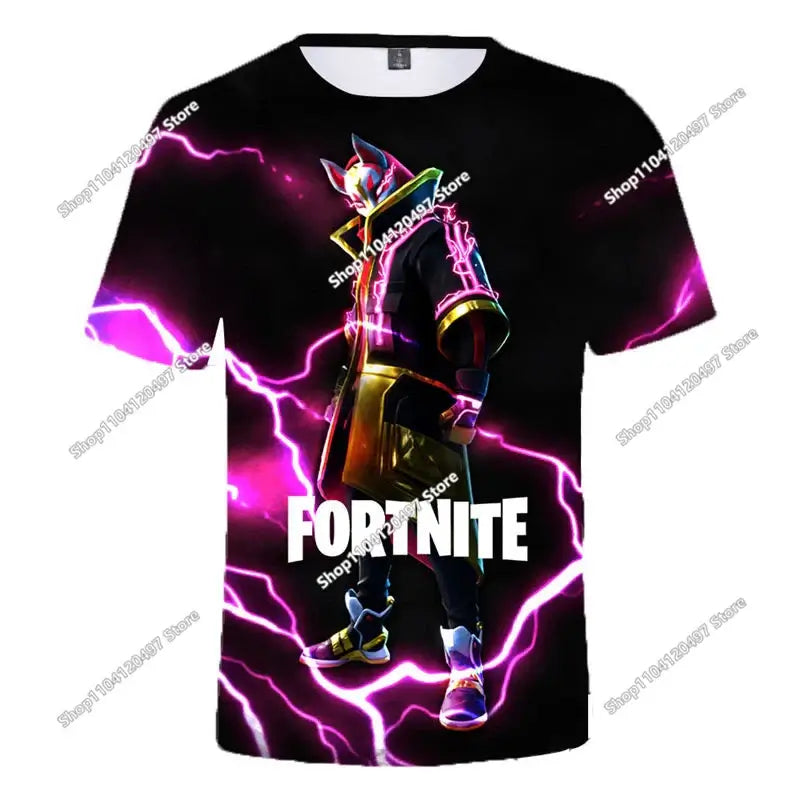 Battle Royale 3D Fortnite T-shirt Tees Men and Women Boys Girls Victory Cartoon Tops Teen Clothes Kids Hero Game Tees Tops
