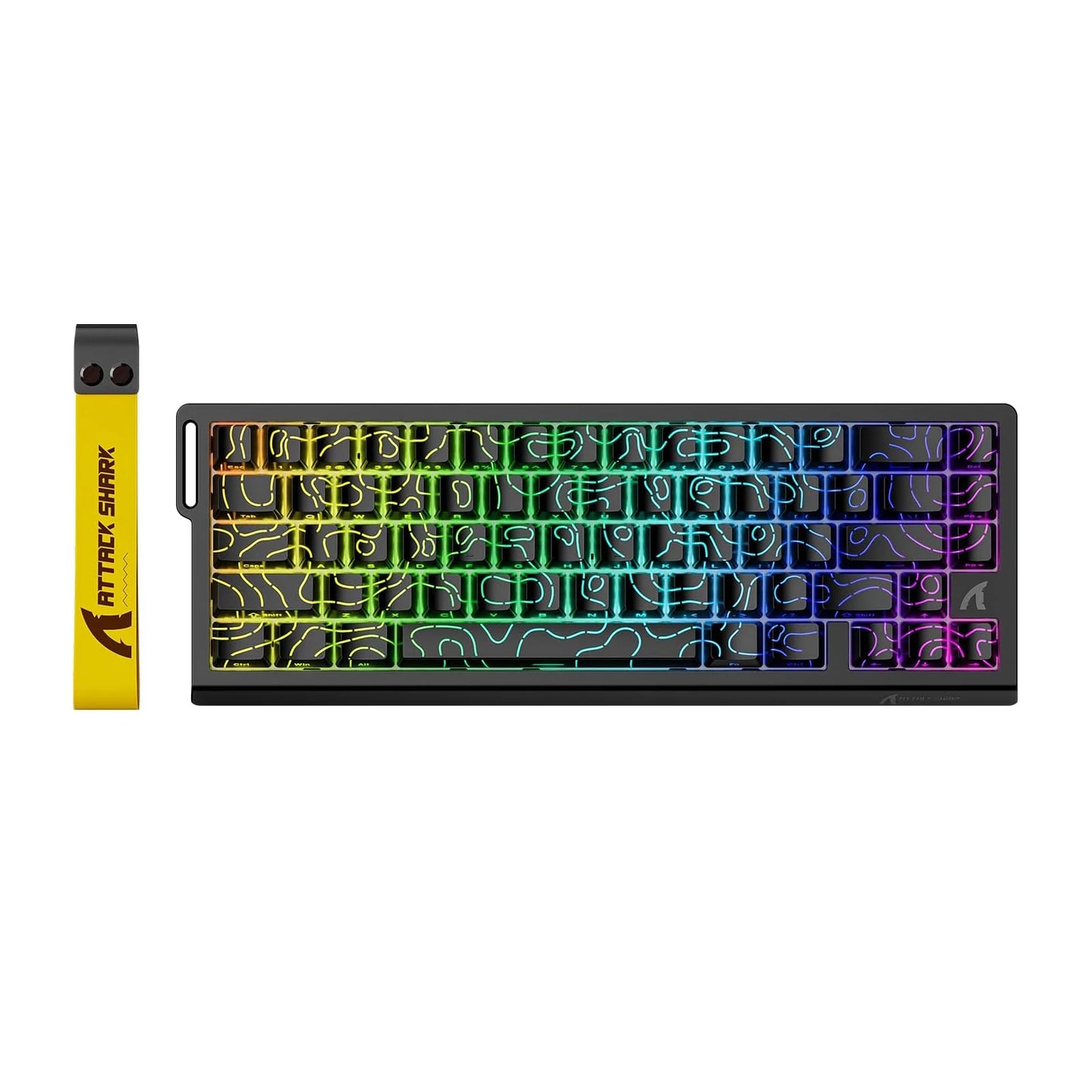 Tastiera meccanica da gaming ATTACK SHARK X68 HE Rapid Trigger 60% cablata con attuazione regolabile, switch magnetici Hall Effect, 8KH