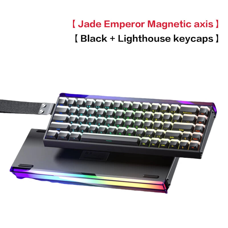 Tastiera meccanica gaming AULA HERO 68 HE con asse magnetico RT, cablata, illuminazione RGB, polling rate 8K e incisione laterale