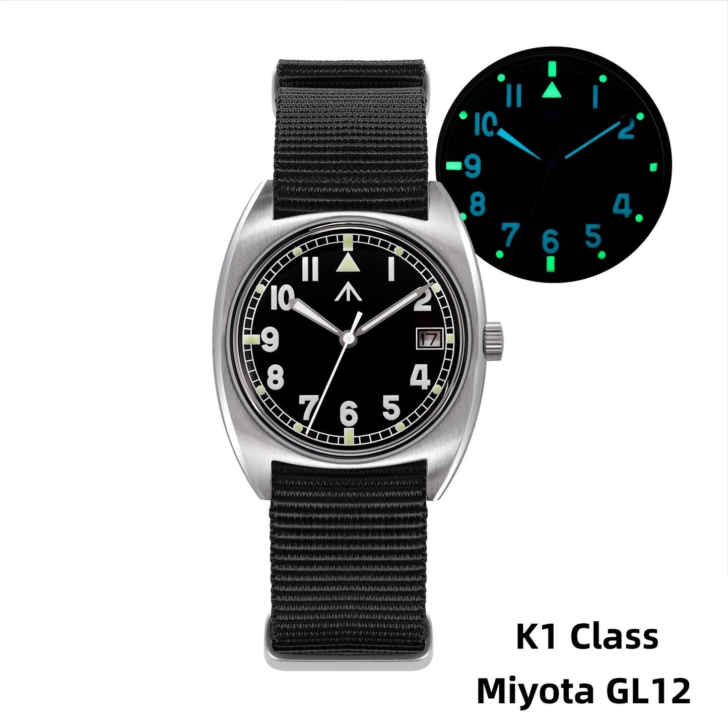 Militado ML17 Watch Miyota Super 2035/ GL12 Quartz Movement Watch C3 And BGW9 Luminova 100m Waterproof Stainless Steel Watches