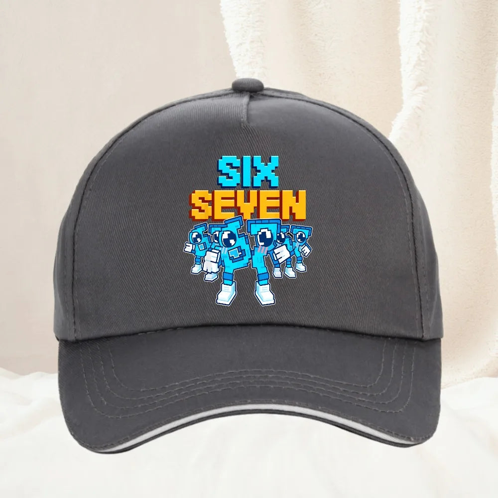 Meme 67 Six Seven 6 7 Italian Brainrot Baseball Cap Men Trucker Hat Spring Casual Outdoor Gym Sun Visor Snapback Cap