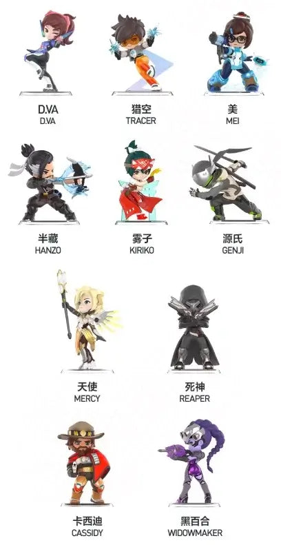 POP MART Overwatch Play of The Game Series Caixa Surpresa Mystery Box Brinquedos Kawaii Ornamentos Figuras Decoração de Casa Bonecas Modelo de Secretária