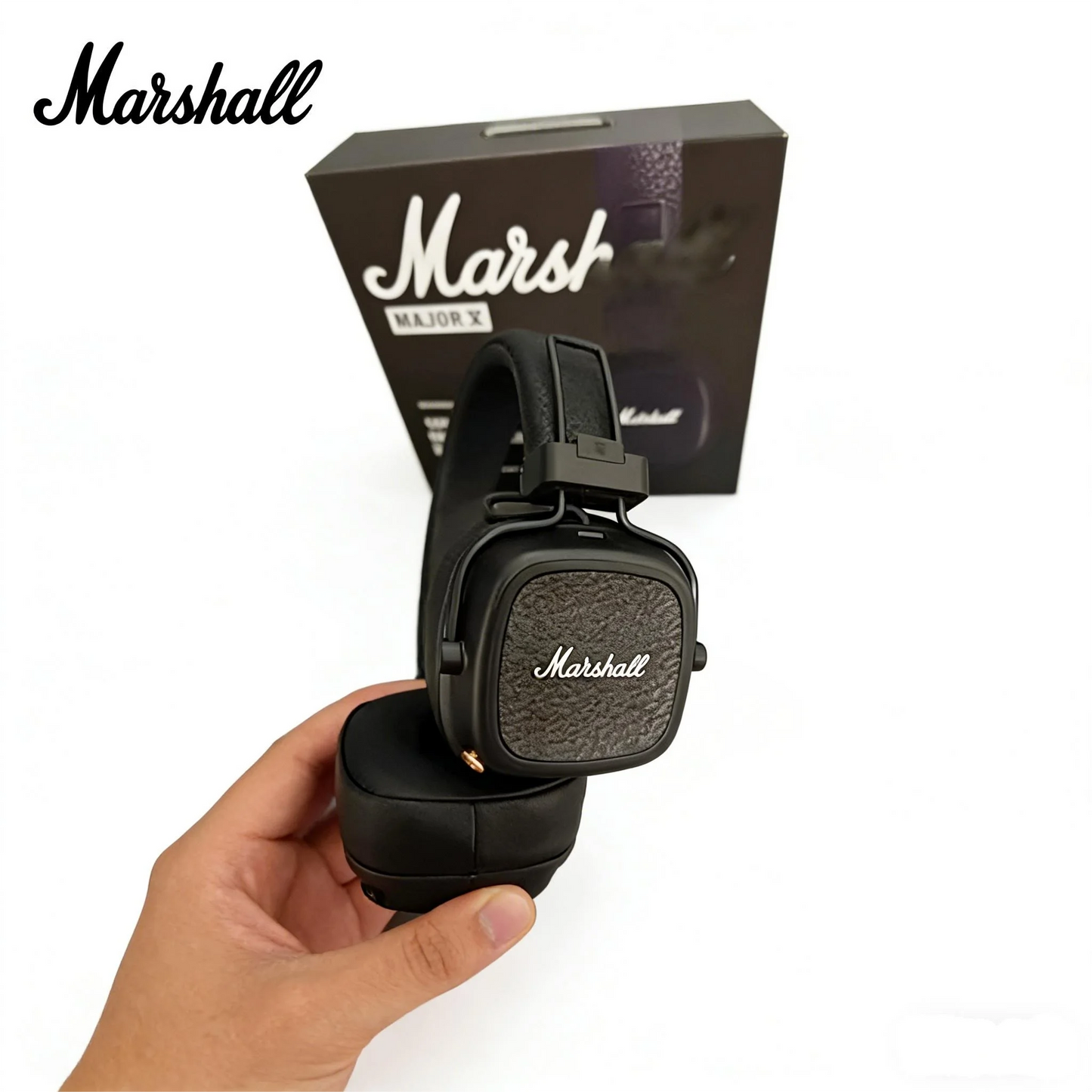 Cuffie Bluetooth on-ear Marshall Major V – Headset wireless pieghevole con bassi profondi e microfono per sport, gaming e uso quotidiano