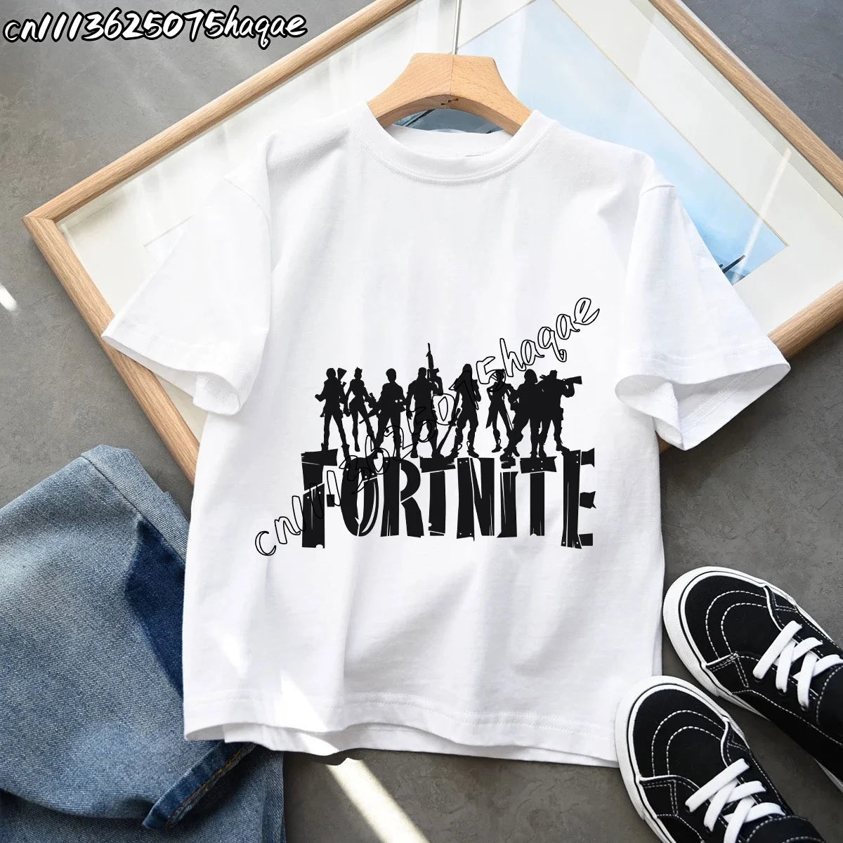 Summer New Fortnite Children T-shirts Cartoon Character Graphic T-shirt Casual Sports Short Sleeves Sports Tops Kids Boys Clothing