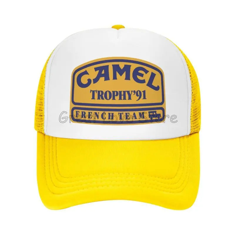 Camel Trophy 91 Print Baseball Cap Unisex Sun Visors Hat Summer Hip Hop Hats for Men Women Outdoor Breathable Mesh Snapback Caps