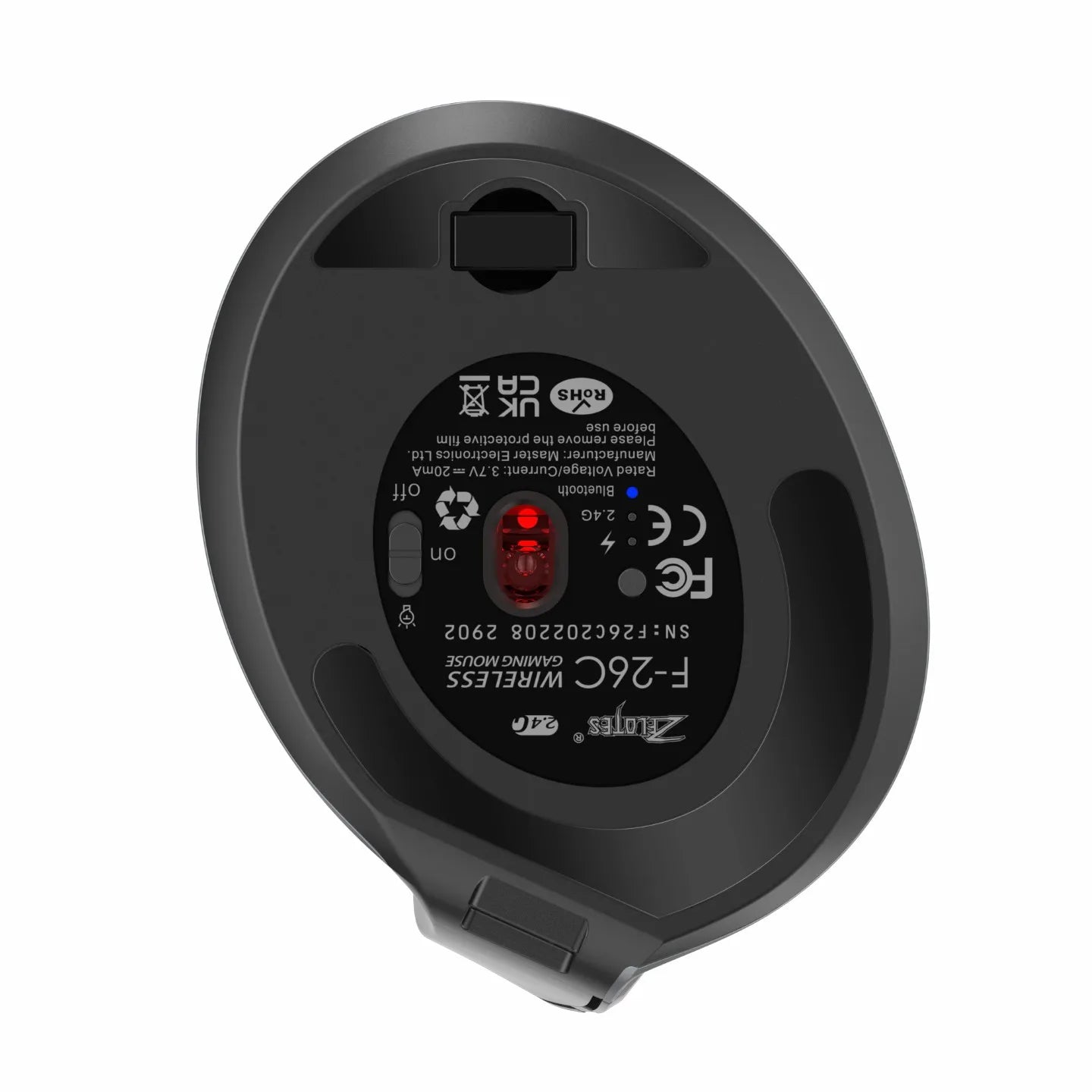 ZELOTES F-26C Vertical Mouse 2.4G Wireless Bluetooth Mouse Ergonomic Silent Gaming Mice 3200DPI LED Display Screen for PC Laptop
