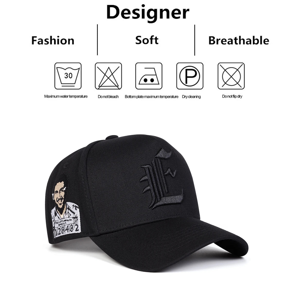 Unisex E Embroidery Baseball Caps Spring Autumn Outdoor Adjustable Casual Hats Sunscreen Hat Sports Cap