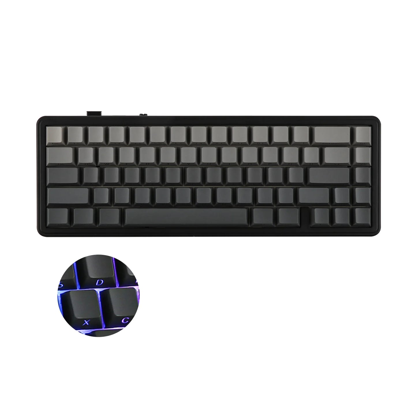Teclado mecánico EPOMAKER x AULA F65 con distribución 65%, hot-swap, montaje gasket y conexión con cable/Bluetooth/inalámbrica 2.4G para Mac/Win