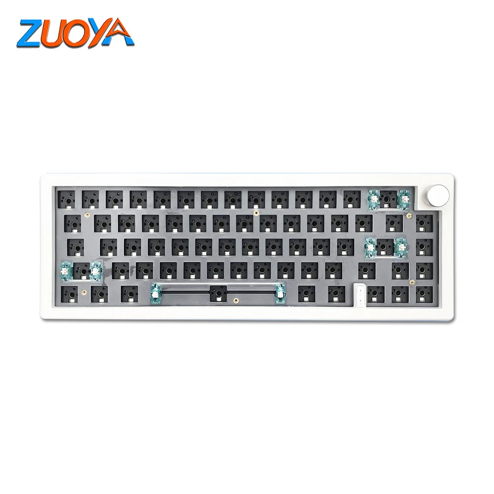 Kit de teclado mecánico personalizado ZUOYA GMK67, hot-swappable, Bluetooth 2.4G, inalámbrico, retroiluminación RGB, estructura gasket, teclado 3 modos