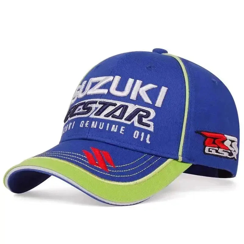 Gorra de béisbol con bordado Suzuki Star 2026, popular para carreras de motos y moda casual