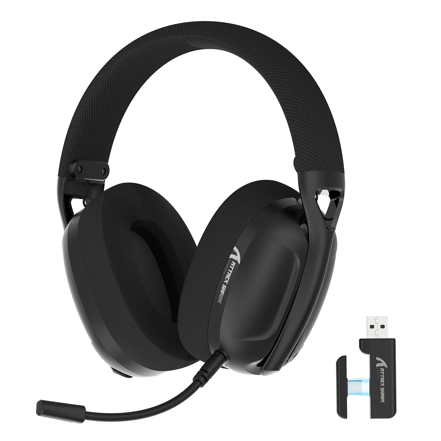 Cuffie gaming ATTACK SHARK L80 ultra leggere 180g – Wireless tri-mode (Bluetooth 5.3 / 2.4G / cablate), audio surround 5.1, driver da 40mm, microfono rimovibile