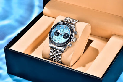 New PAGANI DESIGN 2026 Panda Retro Mens Watch Luxury Quartz Watch Men Speed Chronograph AR Sapphire Luminous Local Shipping