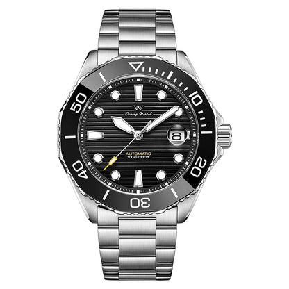 WM Watch Automatic Mechanical Watches Ceramic Bezel Anti-reflective Coating 100 Water Resistant Sapphire Welly Merck Watch 189M