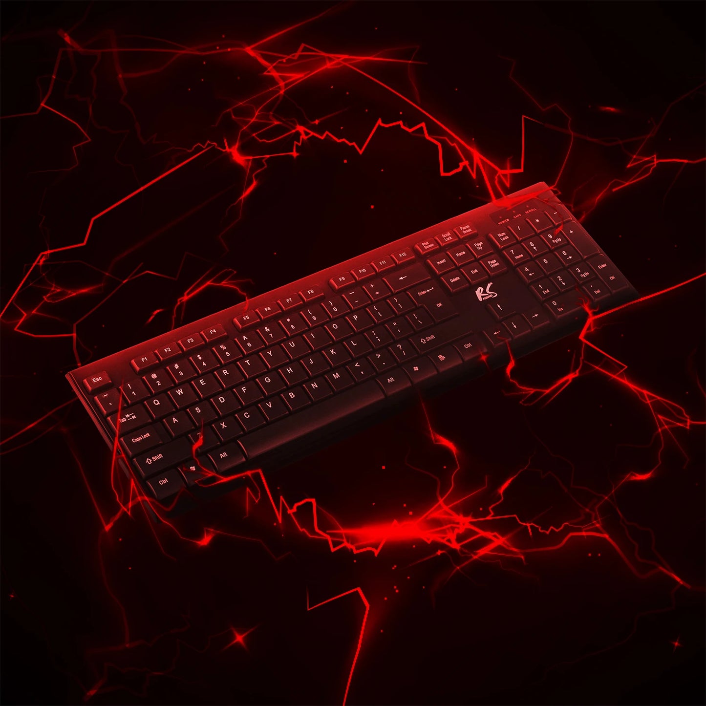 Kit de teclado e rato sem fios QWERTY NanoRS RS580