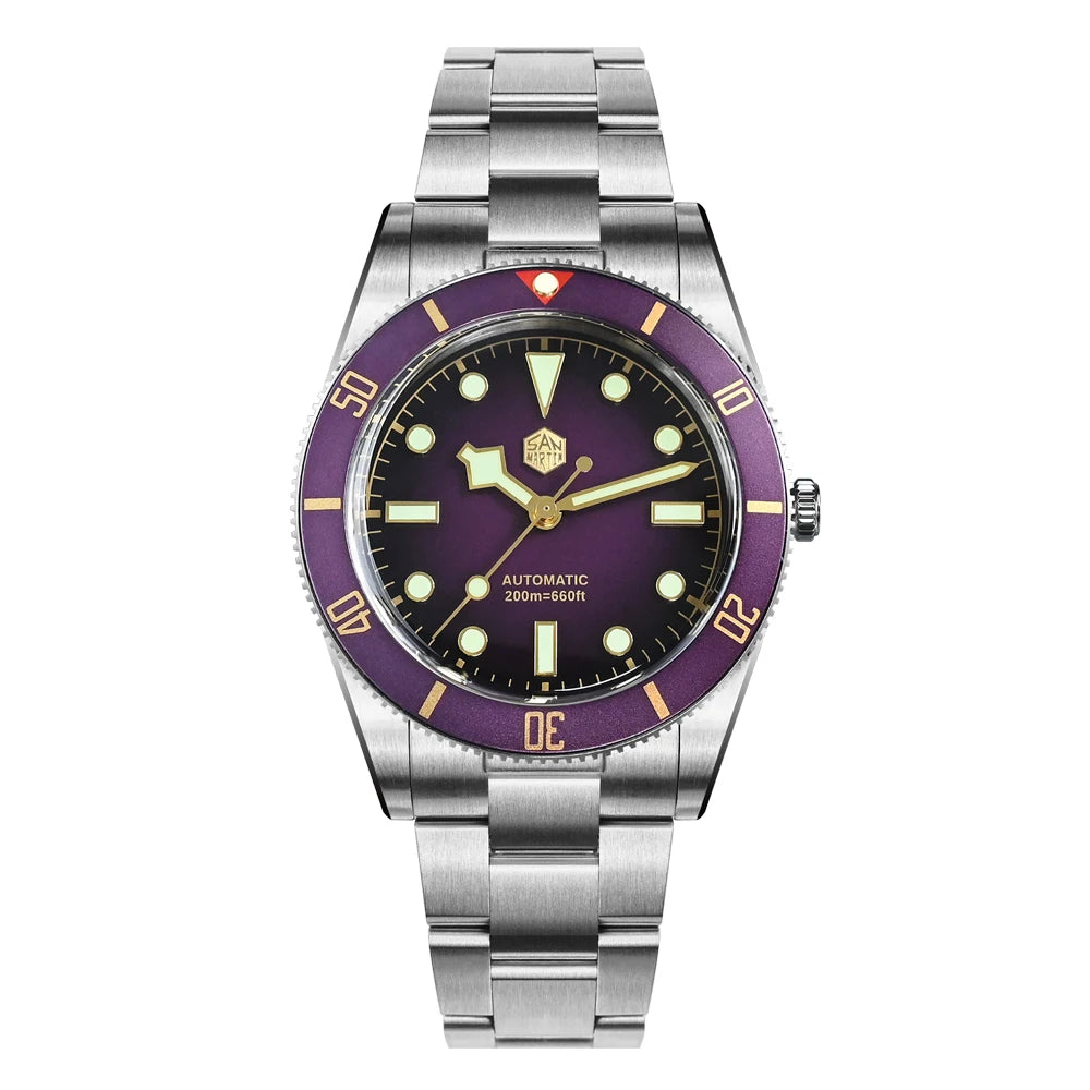 San Martin New Upgraded 37mm BB54 Vintage Men Diver Watch ST2130 Automatic Mechanical Sapphire Luminous Waterproof 200m SN0138