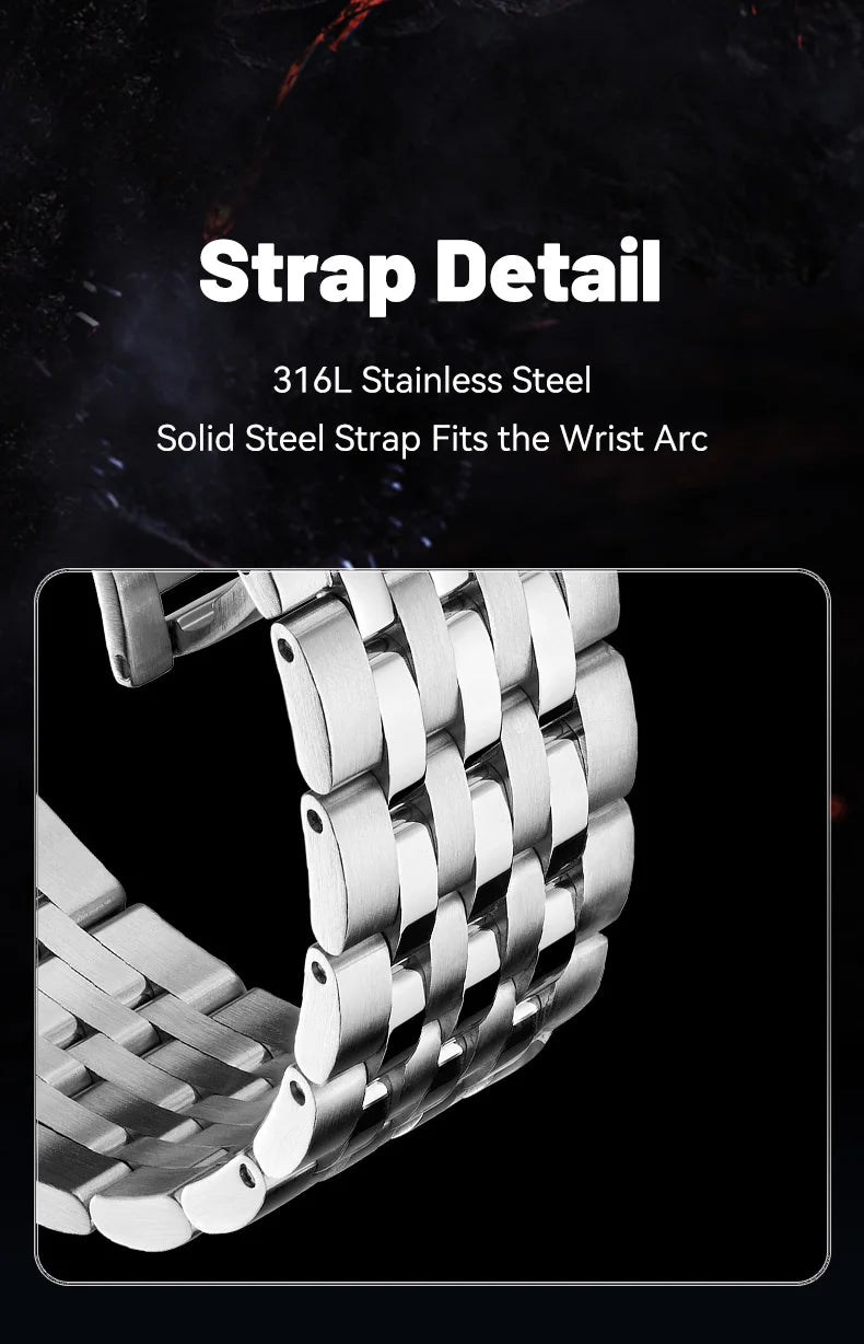 Seagull Watch 39.5mm Men's Watch 5Bar Waterproof Automatic Mechanical Watches Luminous Watches for Man 6180 relogio masculino