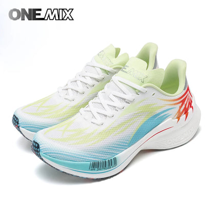 Zapatillas deportivas de running ONEMIX 2025 con placa de carbono para hombre y mujer, transpirables, amortiguadas, antideslizantes, PB, ligeras y con efecto rebote