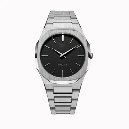 Untra Thin All Stainless Steel Sun Pattern Japan Movement Waterproof Men Quartz Watch With Original Logo