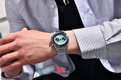 New PAGANI DESIGN 2026 Panda Retro Mens Watch Luxury Quartz Watch Men Speed Chronograph AR Sapphire Luminous Local Shipping