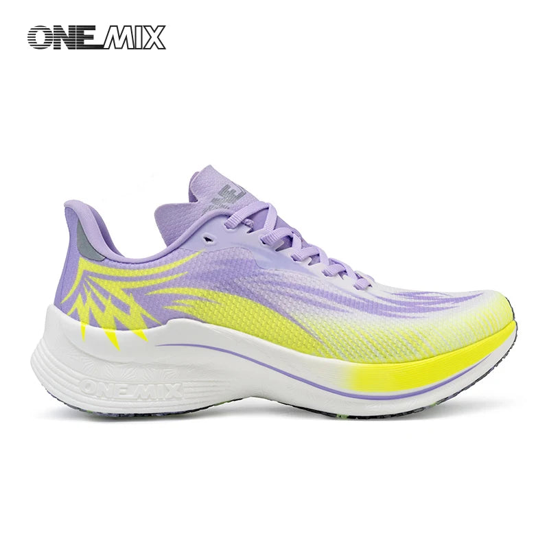 Zapatillas deportivas de running ONEMIX 2025 con placa de carbono para hombre y mujer, transpirables, amortiguadas, antideslizantes, PB, ligeras y con efecto rebote