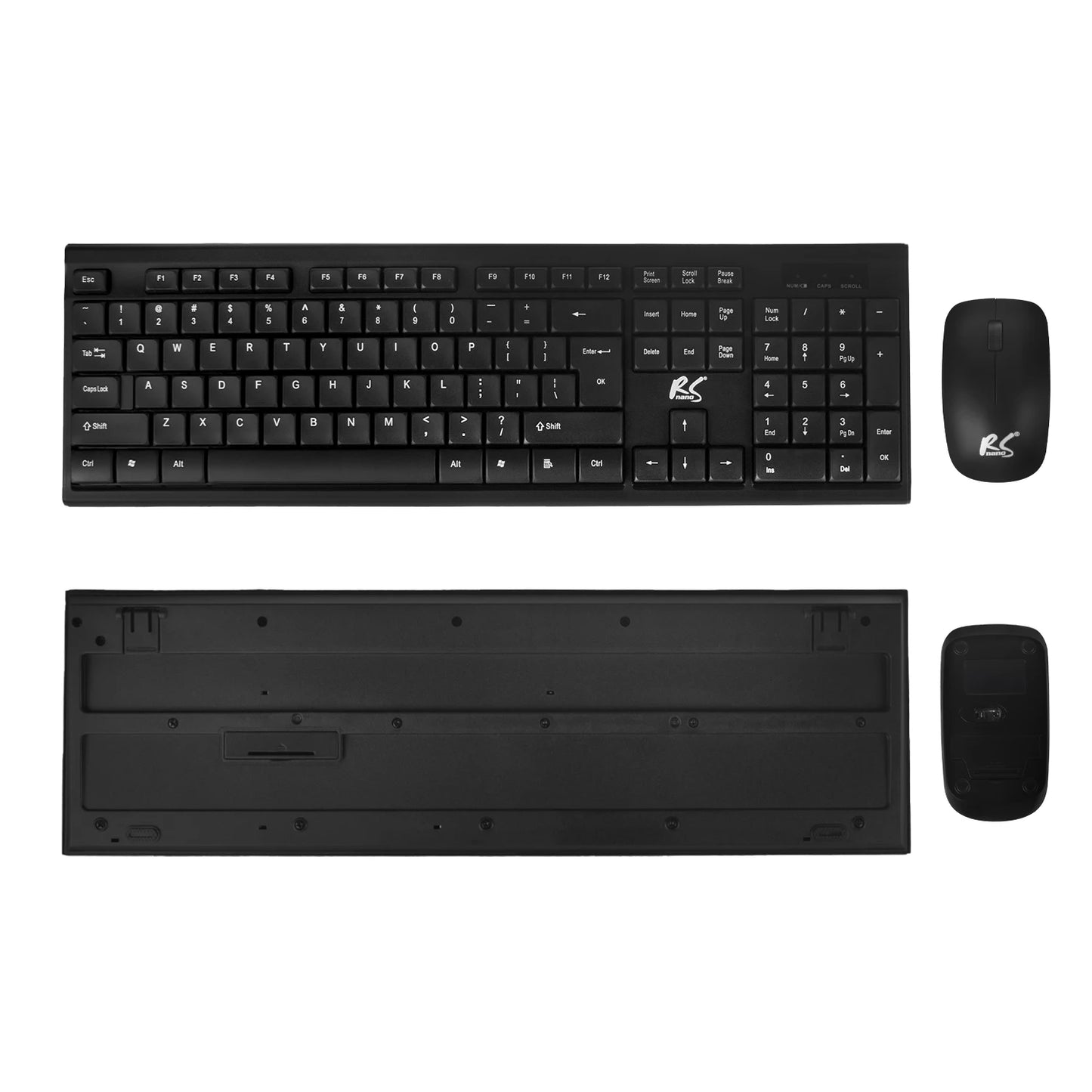 Kit de teclado e rato sem fios QWERTY NanoRS RS580