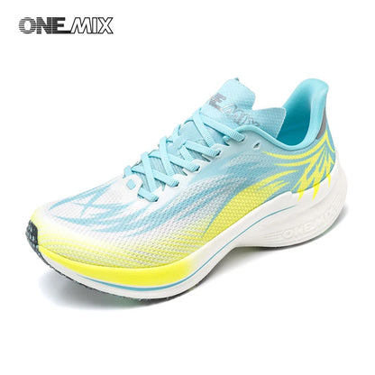 Zapatillas deportivas de running ONEMIX 2025 con placa de carbono para hombre y mujer, transpirables, amortiguadas, antideslizantes, PB, ligeras y con efecto rebote