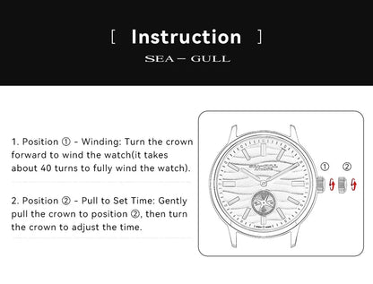 Seagull Watch 39.5mm Men's Watch 5Bar Waterproof Automatic Mechanical Watches Luminous Watches for Man 6180 relogio masculino