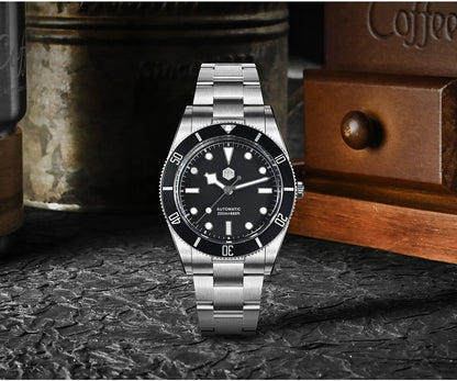 San Martin New Upgraded 37mm BB54 Vintage Men Diver Watch ST2130 Automatic Mechanical Sapphire Luminous Waterproof 200m SN0138