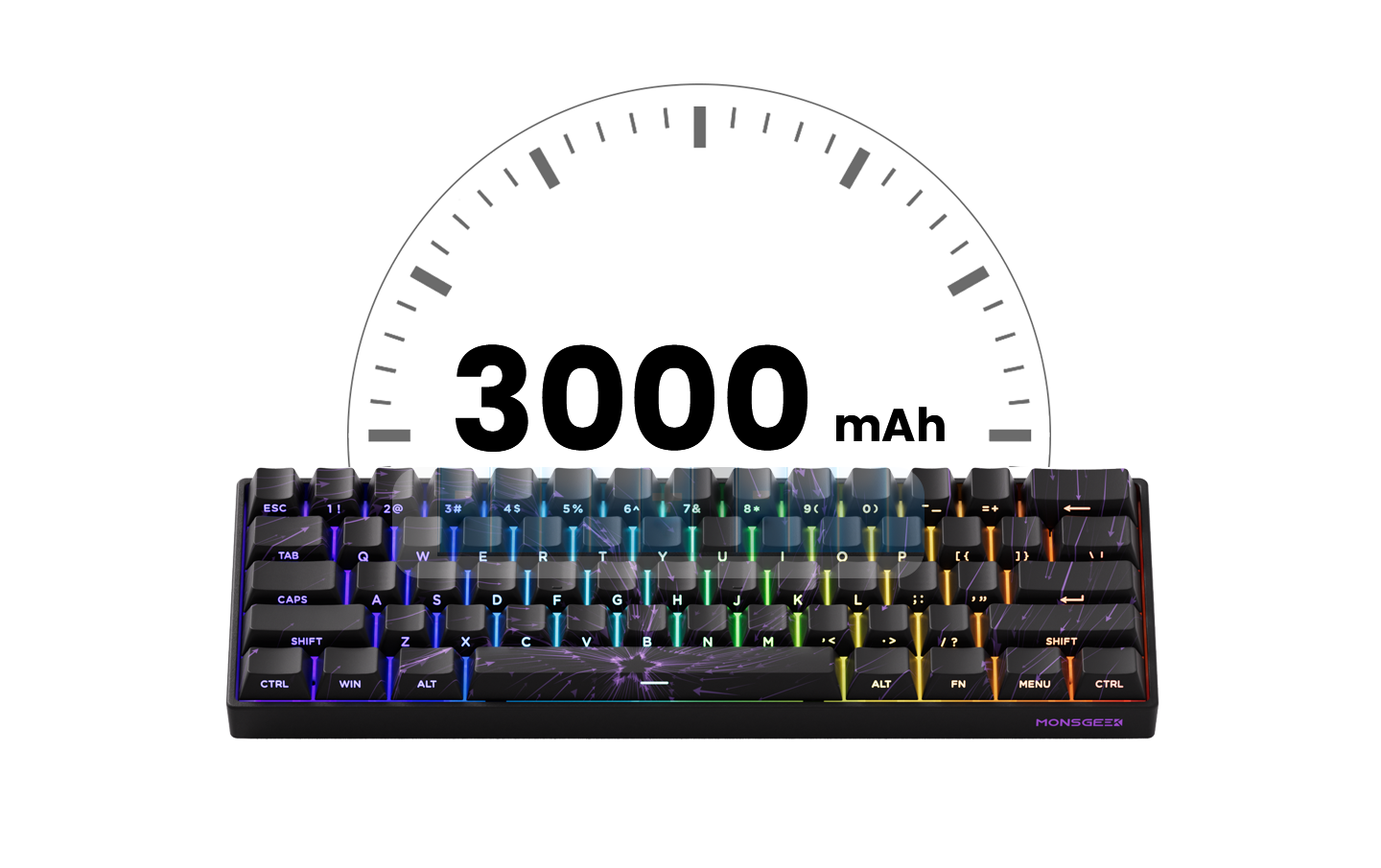 Tastiera meccanica Akko MonsGeek FUN60 con switch magnetici, 60%, tastiera gaming Rapid Trigger 0.01mm, 8K, ARGB, HE/TMR, custom