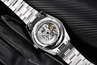 BENYAR Luxury Men Mechanical Wristwatches Stainless Steel Sports Men Automatic Watches 50ATM waterproof Clock