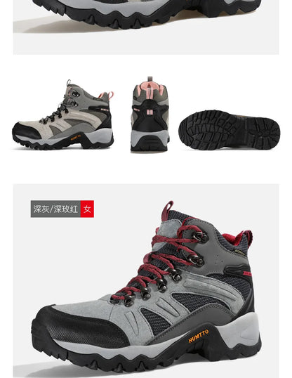HUMTTO Zapatillas de senderismo para hombre, calzado de invierno para deportes al aire libre, escalada y caza, zapatillas de trekking cálidas para mujer, botines tácticos