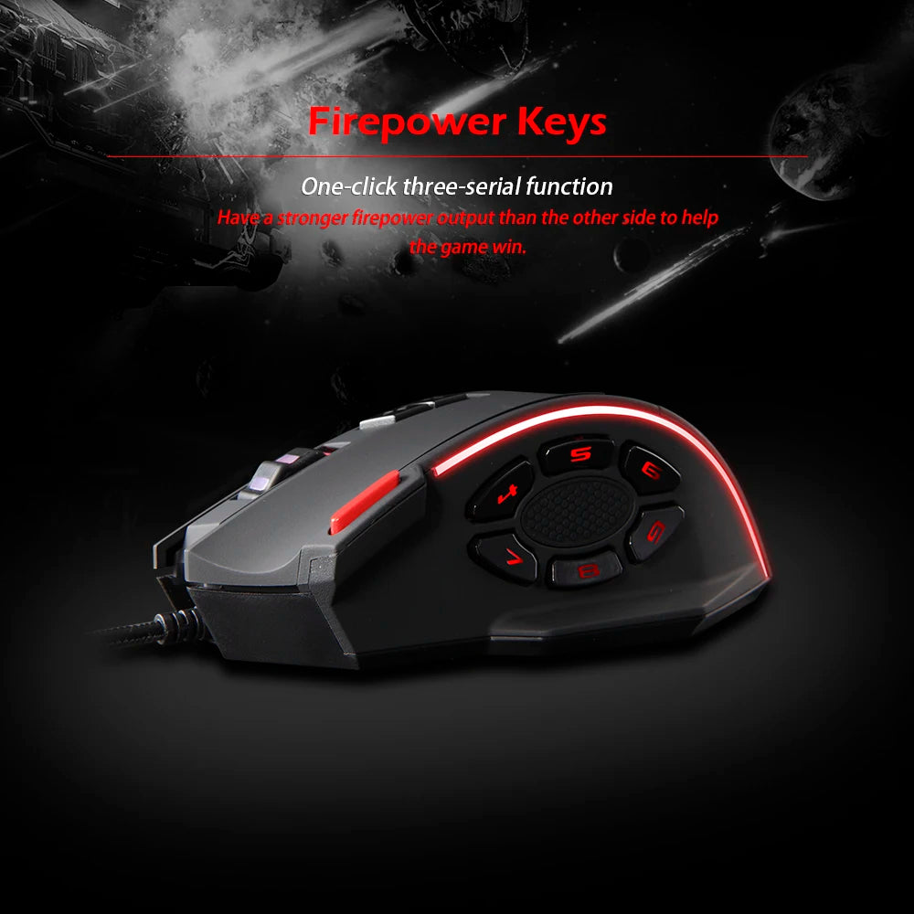 ZELOTES C-13 RGB Gaming Mouse, 10000 DPI Wired Gaming Mouse with 13 Programmable Buttons, RGB Backlit USB Gaming Mouse for PC & Desktop