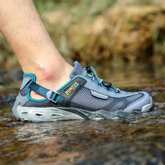 HUMTTO Herren-Wasserschuhe für Outdoor-Trekking, Waten und Aqua-Aktivitäten – atmungsaktive Mesh-Sneaker, schnelltrocknend, knöchelhoch, rutschfest, für Damen und Herren