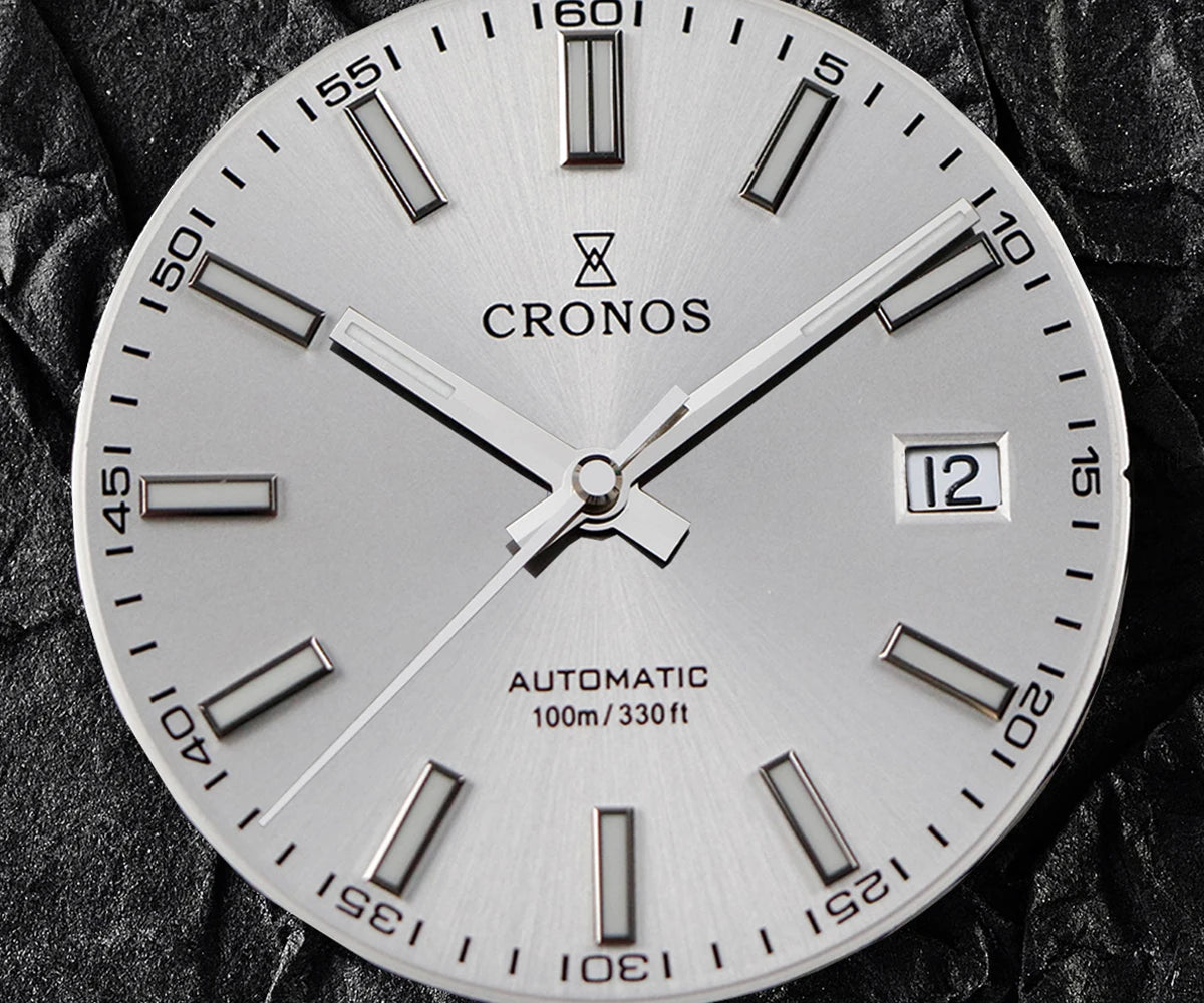 Cronos DateJ Luxury Men Watch Stainless Steel 5 Links Bracelet PT5000 Miyot 9015 100m Water Resistant Sapphire L6046M