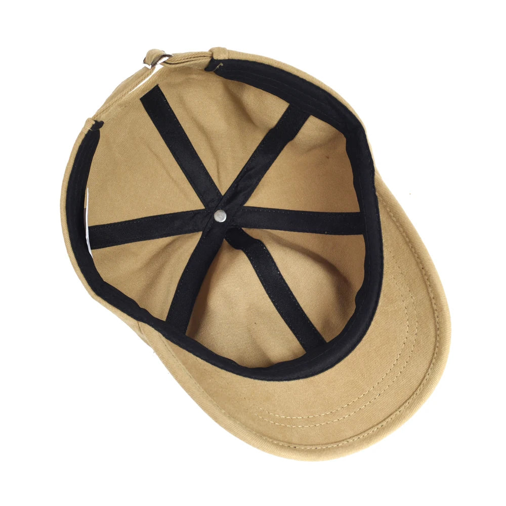 Vintage Short Brim Baseball Cap Cotton Men Women Soft Dad Hat Adjustable Trucker Style Low Profile Caps