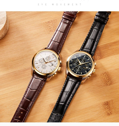 relogio masculino New Carnival Automatic Watches Men Business Mechanical Clock Leather Strap Waterproof Luxuey Brand Clock