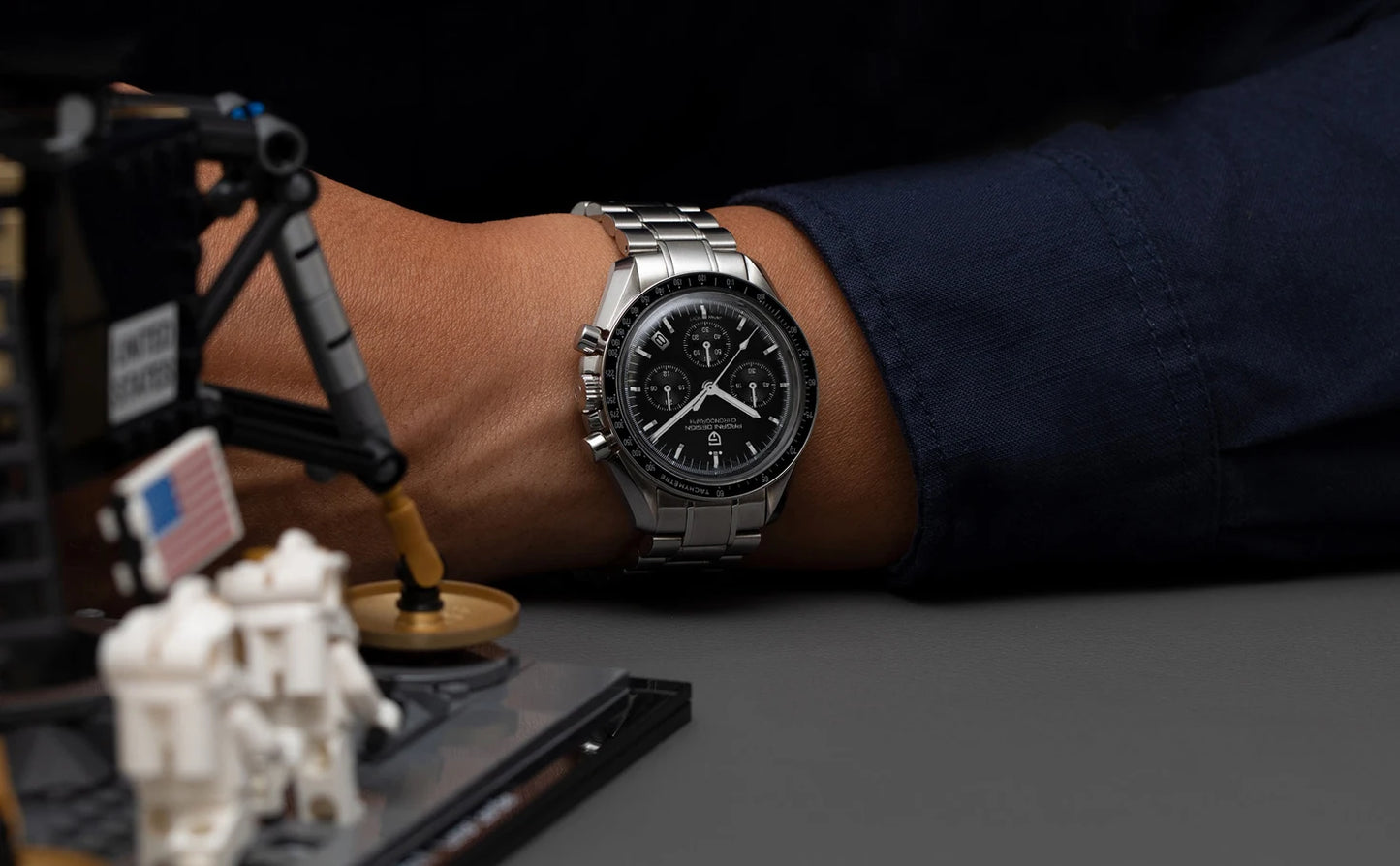 PAGANI DESIGN 2026 New Saturn Men's Watches Quartz Watch For Men Light Tan Sport Chronograph AR Sapphire Crystal Wrist Watch Men