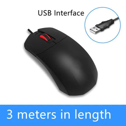 LINDO ZONE asztali számítógéphez vezetékes USB PS/2 ultra hosszú egér 2M/3M kábellel, 200CM/300CM, notebookhoz is, hosszabbított vezetékes egér