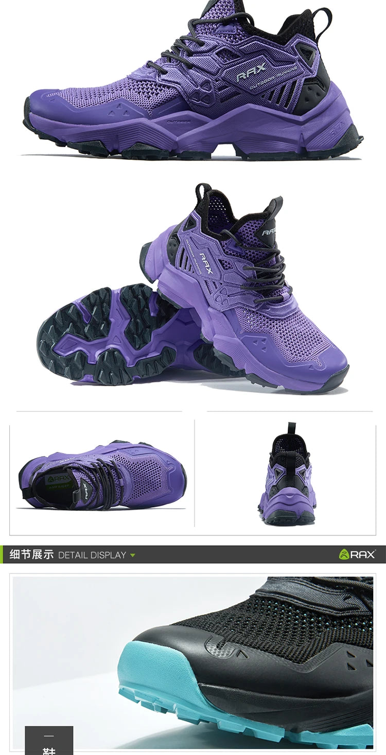 RAX bėgimo bateliai vyrams ir moterims, lauko sportiniai bateliai, kvėpuojantys, lengvi sportiniai bateliai, viršutinė dalis iš oro tinklelio, neslystantis natūralaus kaučiuko padas