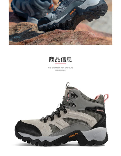 HUMTTO Zapatillas de senderismo para hombre, calzado de invierno para deportes al aire libre, escalada y caza, zapatillas de trekking cálidas para mujer, botines tácticos