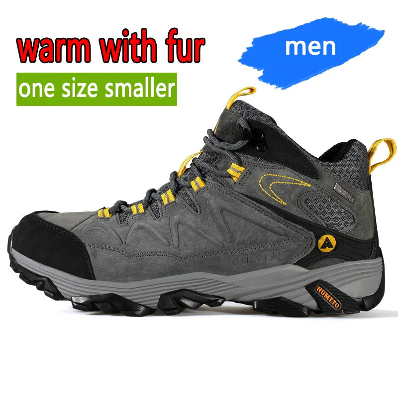 HUMTTO Zapatillas de senderismo para hombre, calzado de invierno para deportes al aire libre, escalada y caza, zapatillas de trekking cálidas para mujer, botines tácticos