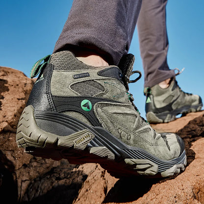 HUMTTO Zapatillas de senderismo para hombre, calzado de invierno para deportes al aire libre, escalada y caza, zapatillas de trekking cálidas para mujer, botines tácticos