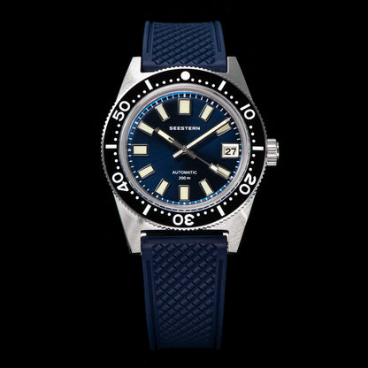 SEESTERN 62MAS Diving Watch Men Automatic Mechanical Wristwatch Luminous Bezel Waterproof NH35 Movement Sapphire Glass Bracelet