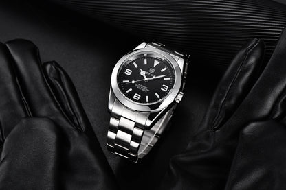 BENYAR Luxury Men Mechanical Wristwatches Stainless Steel Sports Men Automatic Watches 50ATM waterproof Clock
