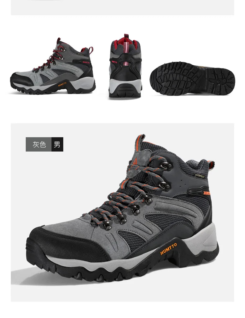 HUMTTO Zapatillas de senderismo para hombre, calzado de invierno para deportes al aire libre, escalada y caza, zapatillas de trekking cálidas para mujer, botines tácticos