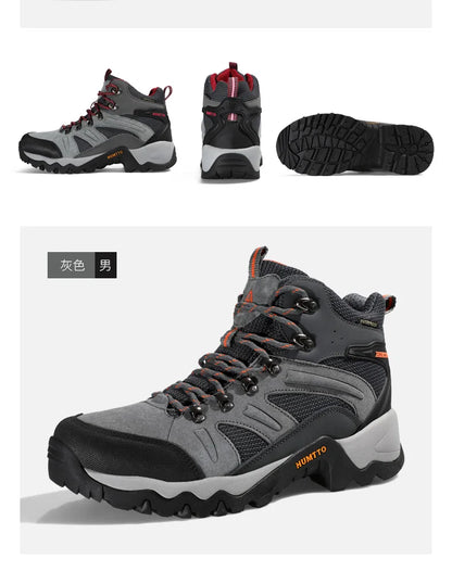 HUMTTO Zapatillas de senderismo para hombre, calzado de invierno para deportes al aire libre, escalada y caza, zapatillas de trekking cálidas para mujer, botines tácticos