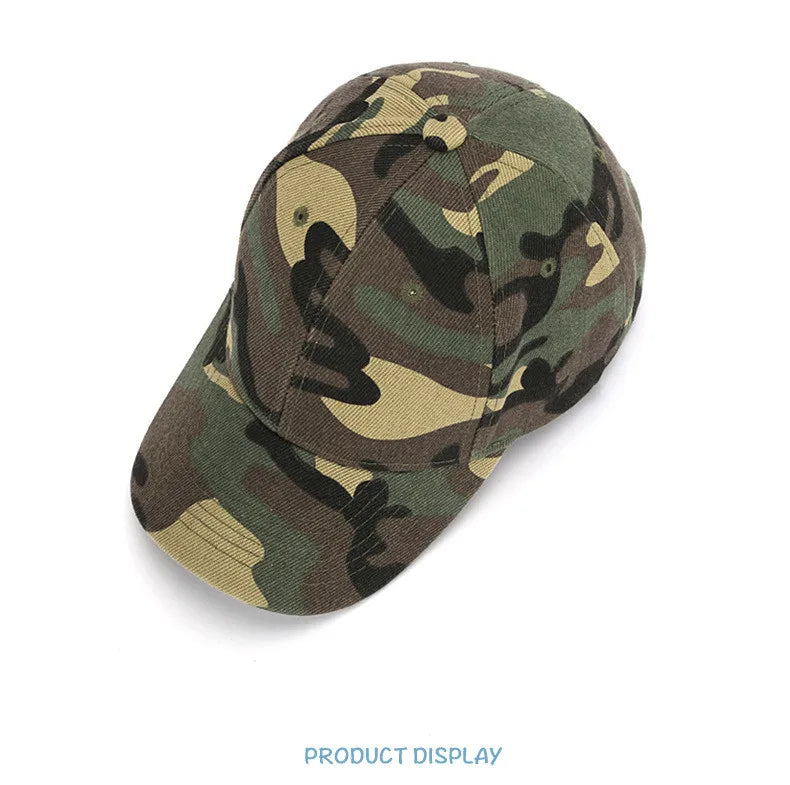 New Summer Children's Cotton Student Camouflage Hats Jungle Hunting Caps Baby Boy Girl Hip-Hop Adjustable Baseball Caps
